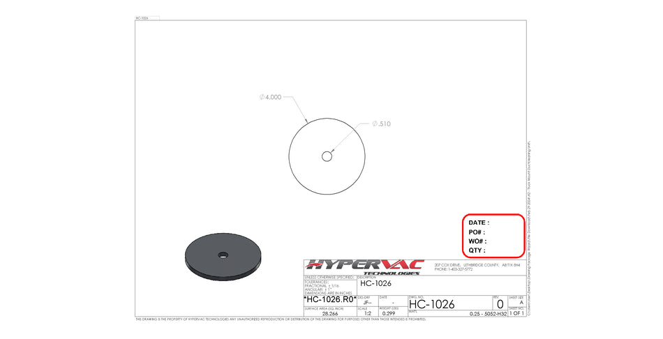 Compressor Feet Shim  HC-1026-A