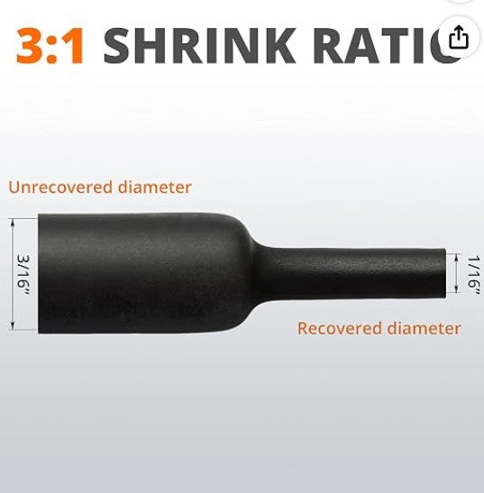 Shrink Tube 1/4" Dual Wall.  (HT056)