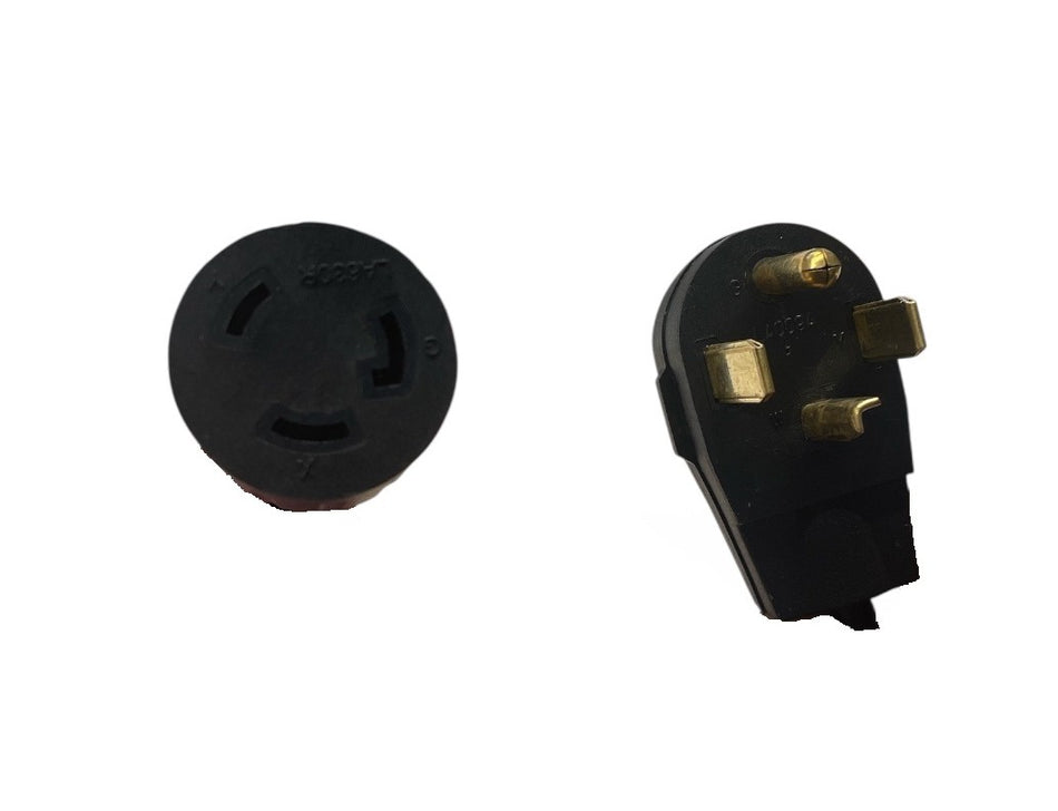 4 Prong Dryer Adapter 20A Male to 30A Female Black (PV074-A)