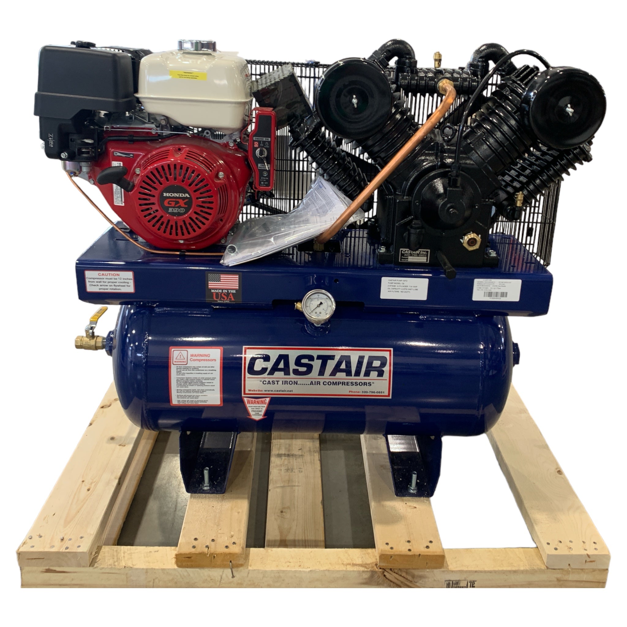 13HP Honda Gas Powered Air Compressor 30 Gallon Horizontal (I13GH3HC2)