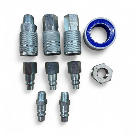 Air Coupler Kit with Connectors, Nipples, Bushings, and Tape (TL038-A)