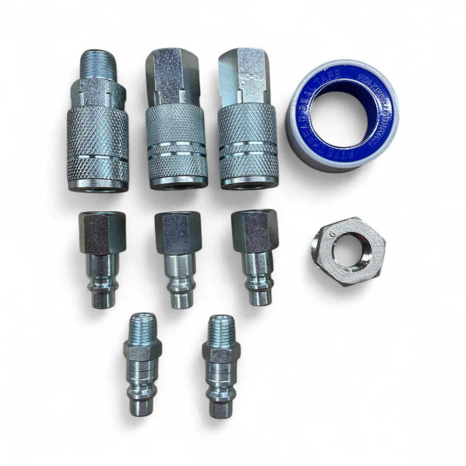 Air Coupler Kit with Connectors, Nipples, Bushings, and Tape (TL038-A)
