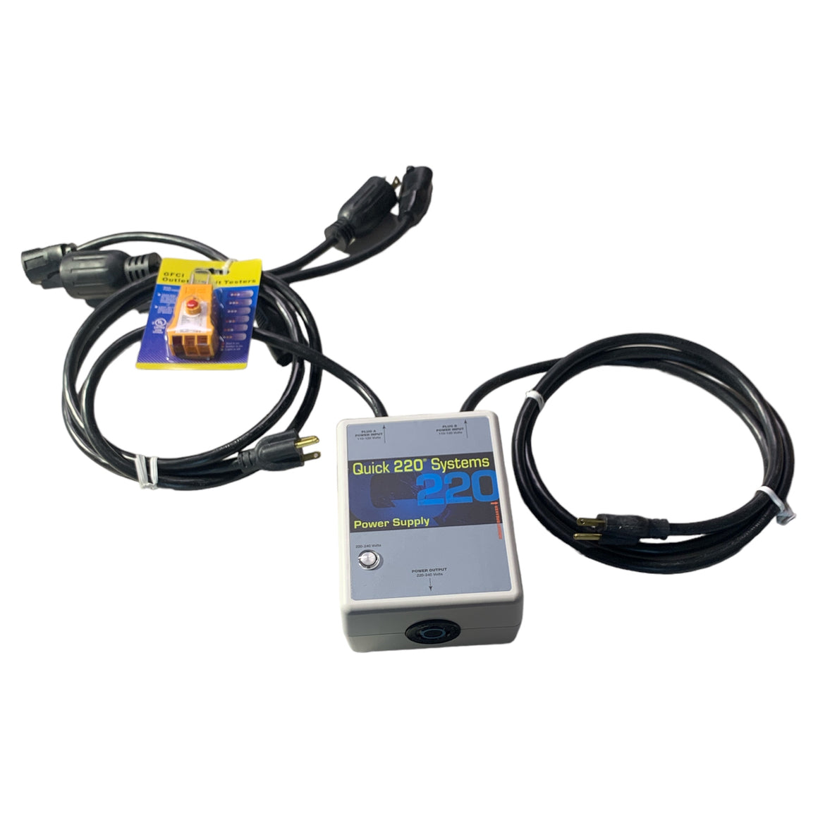 Quick 220v Splitter Box with 3 Adaptor Cords (TL067-A)