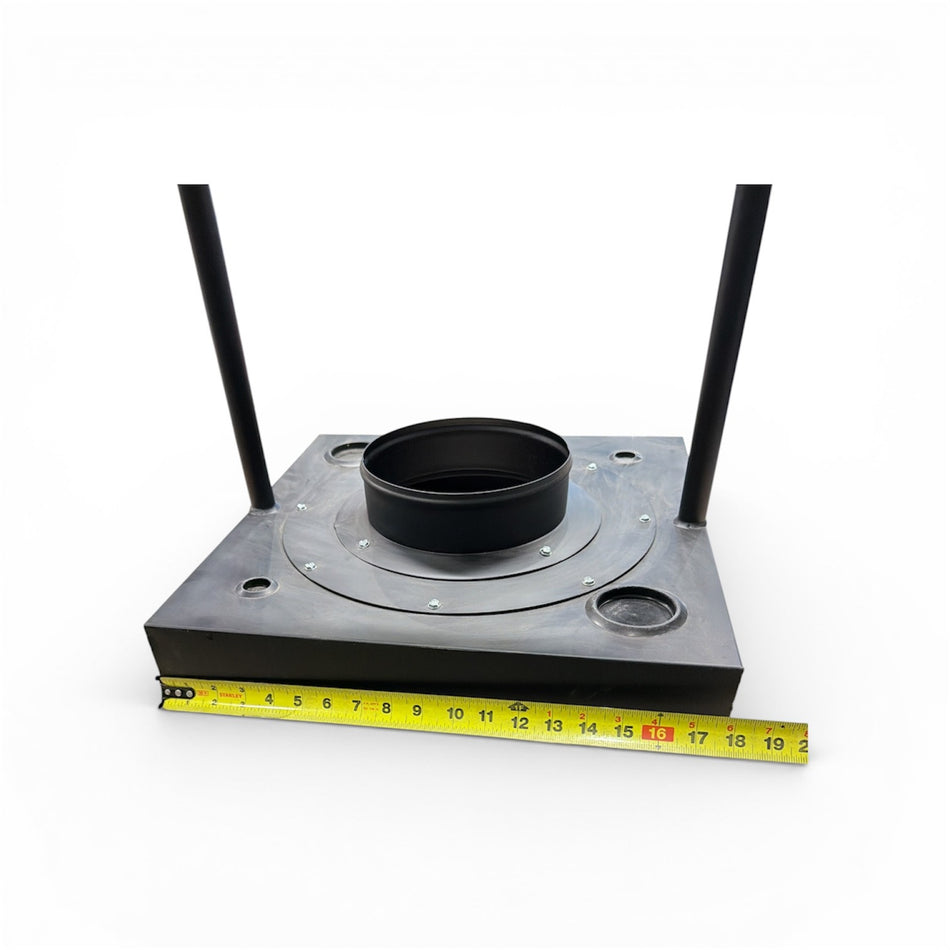 TL200 18" wide Adjustable Wall and Ceiling Mounting Flange. Accepts 8" negative Air Hose.